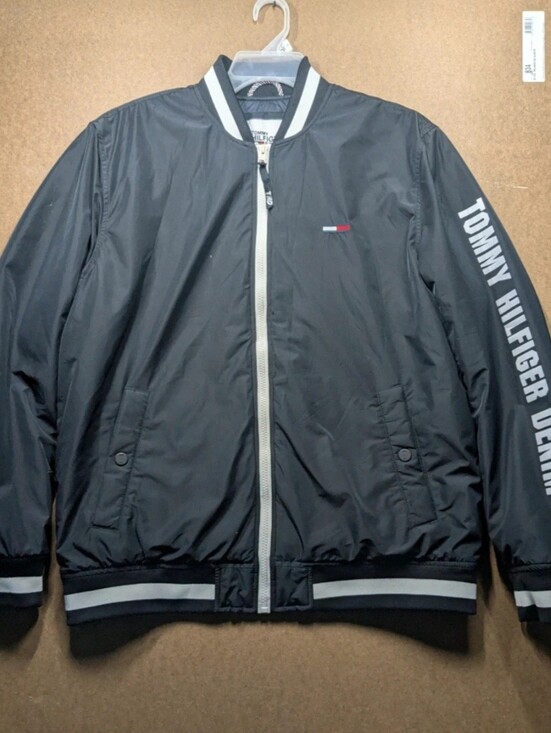 Tommy Hilfiger Other - Tommy Hilfiger Denim Men’s Varsity Bomber Jacket - Black - Size Large EUC